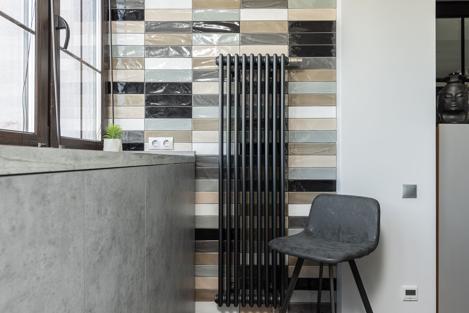 Radiateur design dans un salon