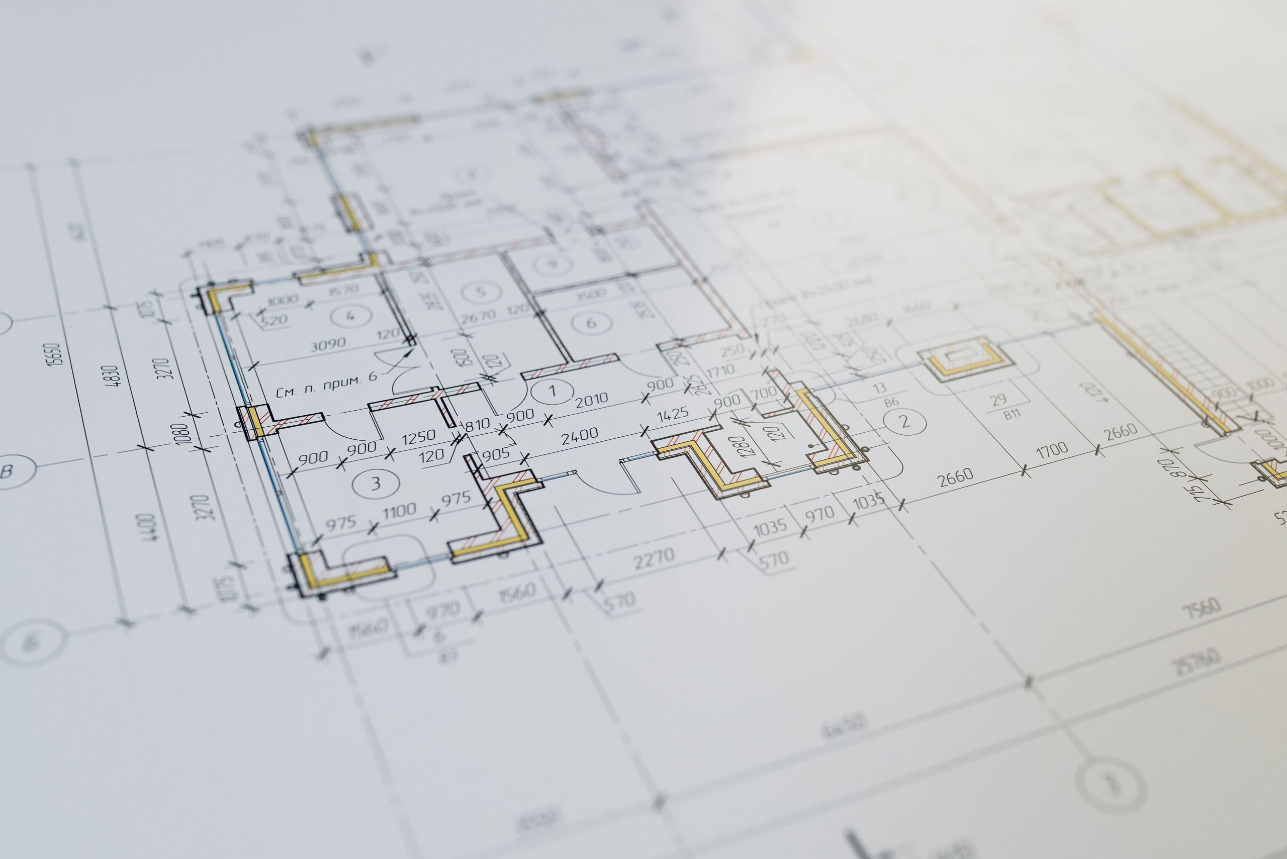 Plan coté d un appartement trois pièces